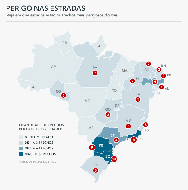 Trecho da BR-316 no Par&aacute; &eacute; o mais perigoso do Pa&iacute;s