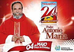 Parauapebas 24 anos: Pe. Ant&ocirc;nio Maria realiza show na Pra&ccedil;a de Eventos