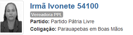 Elei&ccedil;&otilde;es 2012: candidata a vereadora pelo PPL (54) em Parauapebas