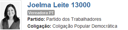 Elei&ccedil;&otilde;es 2012 : candidatos a vereador pelo PT (13) em Parauapebas