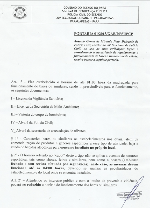 Portaria pro&iacute;be a venda de bebida alco&oacute;lica em &aacute;reas p&uacute;blicas de Parauapebas