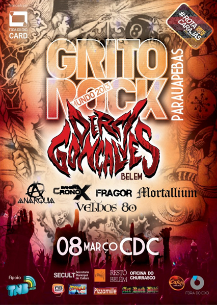 Grito Rock Parauapebas ser&aacute; dia 8 de mar&ccedil;o no CDC