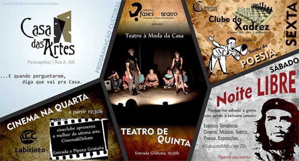 Programa&ccedil;&atilde;o semanal da Casa das Artes Parauapebas