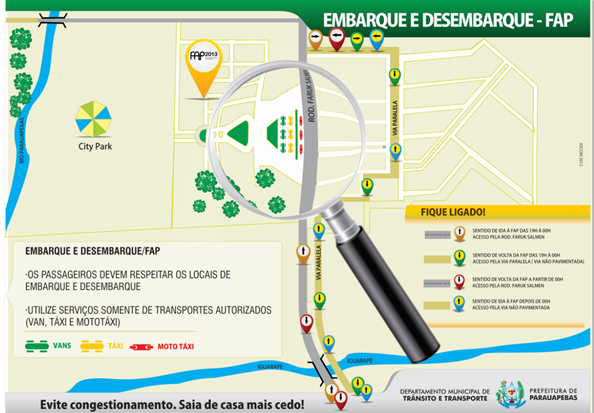 DMTT divulga rota para acesso &agrave; FAP