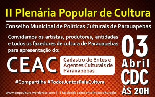 2&ordf; Plen&aacute;ria Popular de Cultura em Parauapebas