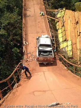 A ponte liga os municípios de Pacajá e Novo Repartimento, no Pará