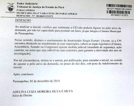 CEI n&atilde;o pode figurar como autora de A&ccedil;&atilde;o Judicial contra o Munic&iacute;pio