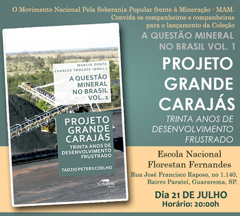 Movimento Nacional pela Soberania Popular Frente &agrave; Minera&ccedil;&atilde;o lan&ccedil;a livro
