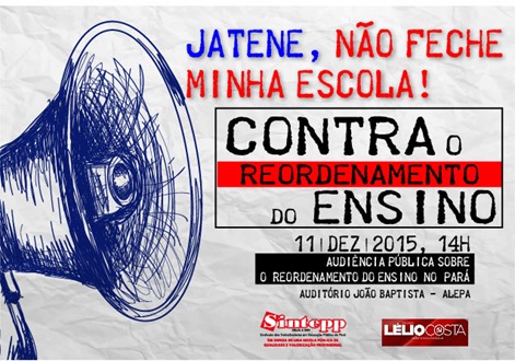 Sintepp realiza audi&ecirc;ncia p&uacute;blica para discutir o reordenamento do ensino no Par&aacute;