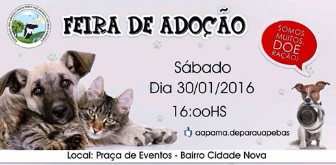 Apama realiza feira de ado&ccedil;&atilde;o de animais no s&aacute;bado, 30