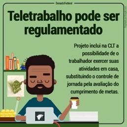 Projeto de Lei que regulamenta o teletrabalho &eacute; pauta do Senado