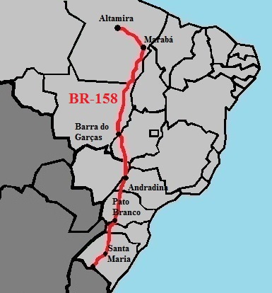 Estradeiro irá verificar as condições da BR-158