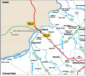 Edital para construção da ponte sobre o Rio Araguaia, na divisa entre Tocantins e Pará, será aberto dia 17 de novembro