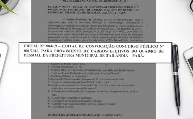 Prefeitura acata decisão e convoca aprovados em concurso público