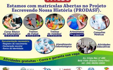 “Escrevendo nossa história” abre temporada de cursos em Jacundá