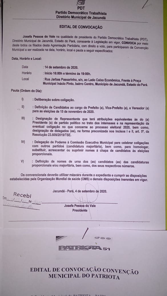 Partidos se mobilizam em convenções em Jacundá