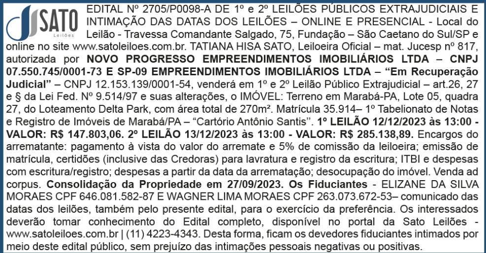 Edital leilões 6