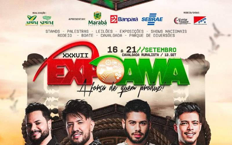 Marabá: Expoama 2025 abre nesta terça (16) com ampla programação cultural e agropecuária