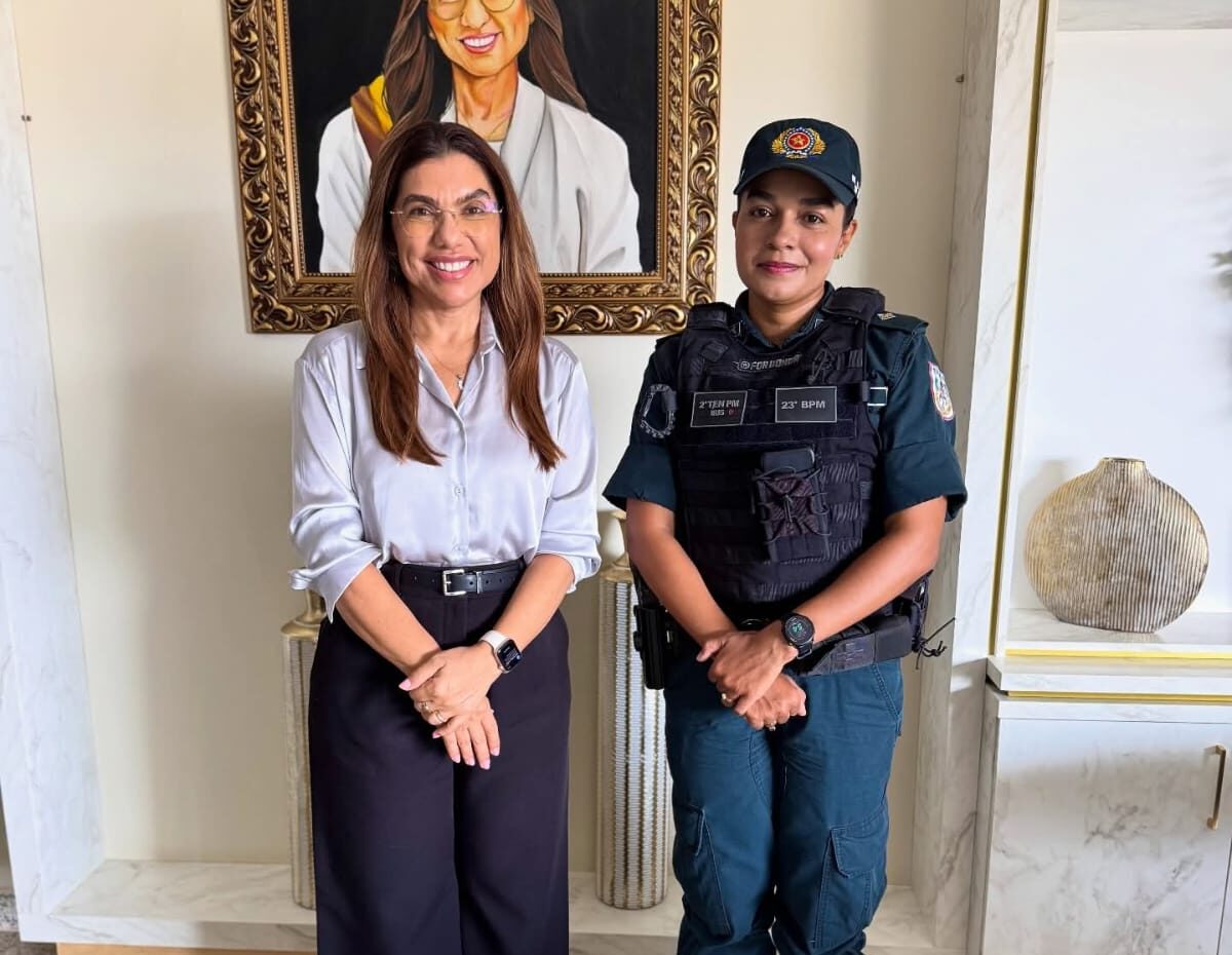 Prefeita Josemira Gadelha recebe a nova comandante da Polícia Militar de Canaã dos Carajás