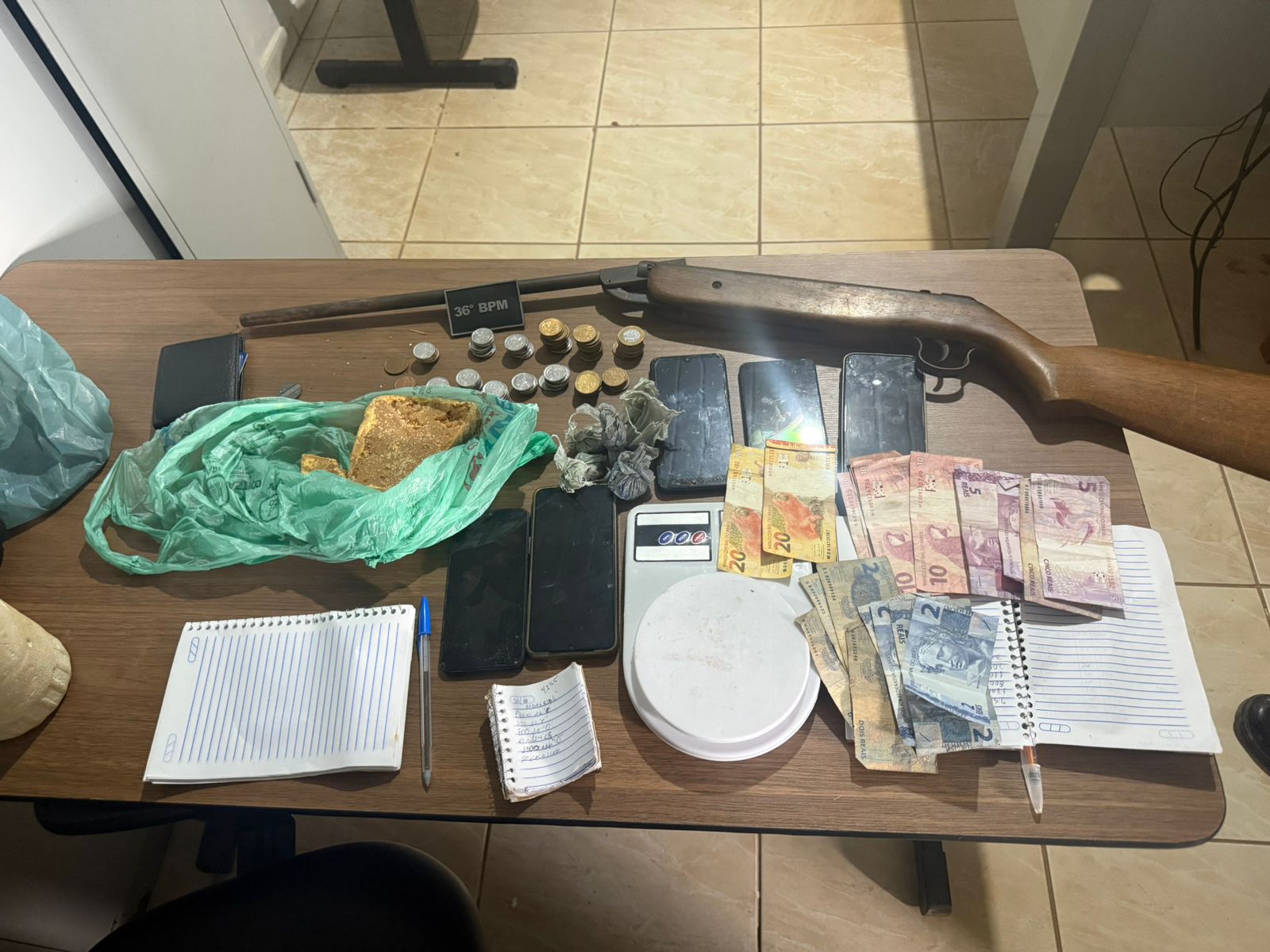 Ourilândia do Norte: Polícia prende homem com drogas, dinheiro e arma