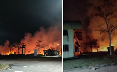 Incêndio atinge área do campus da UFPA em Castanhal